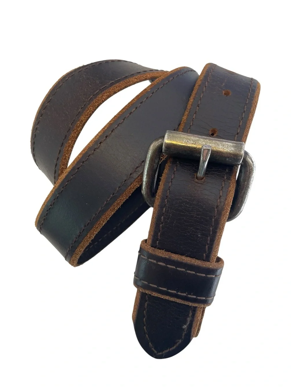 Vintage Leather & Suede Brown Belt Men's 40